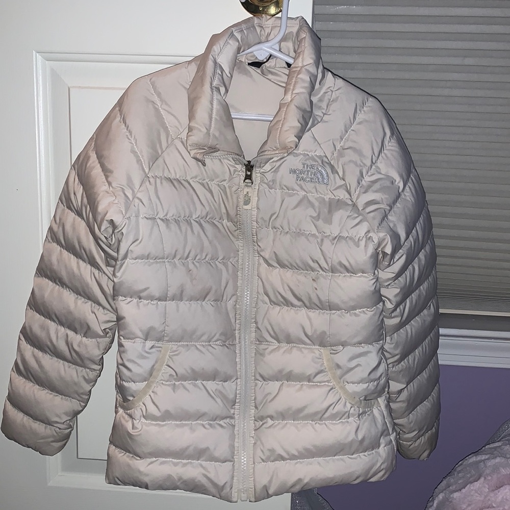Kids Cream North Face coat